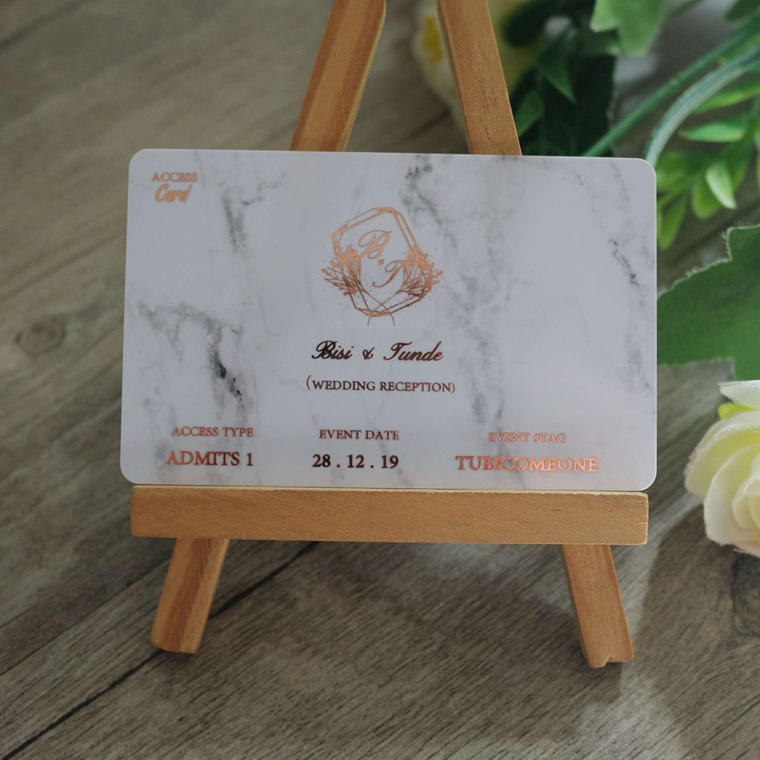 Wedding Reception Access Card Customized Wedding Supplies